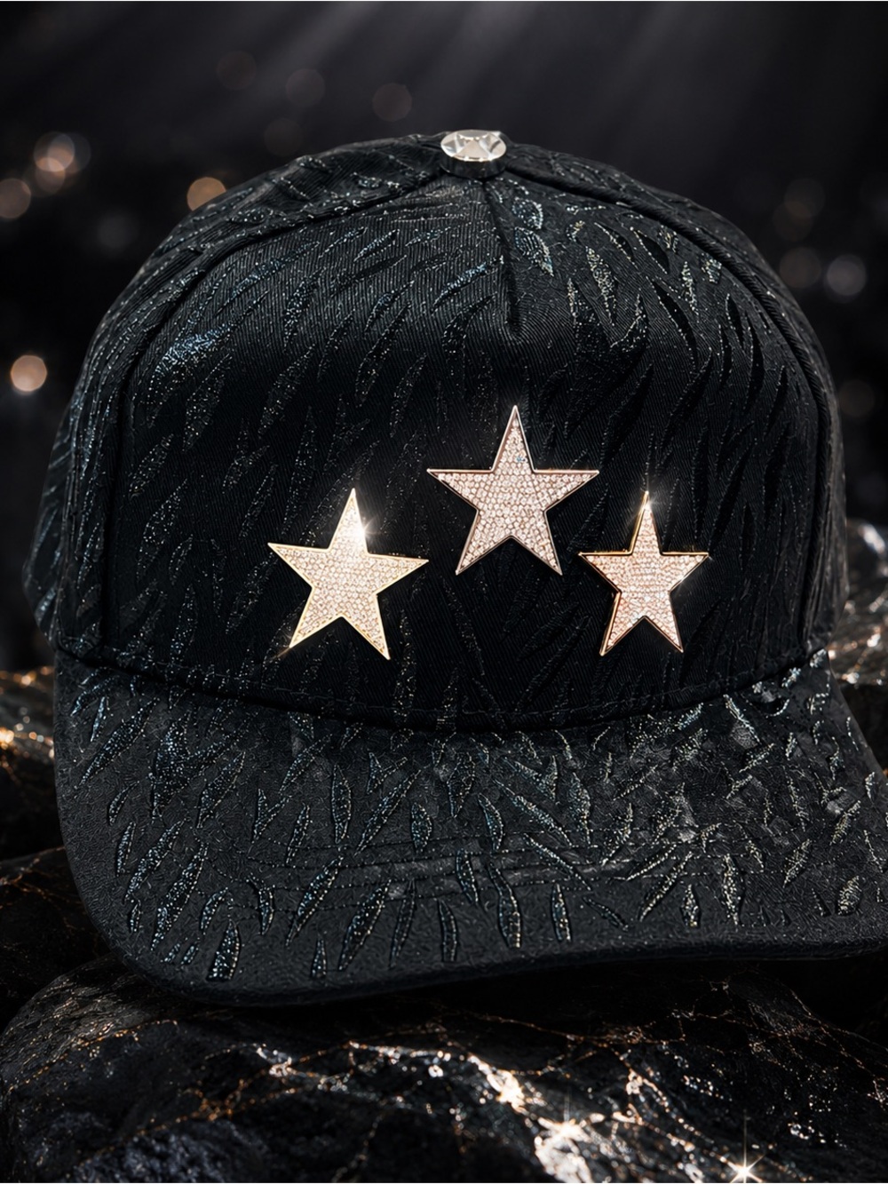 EL BARBAS HATS X CT "ROCKSTAR" BLACK SNAPBACK HAT NEW